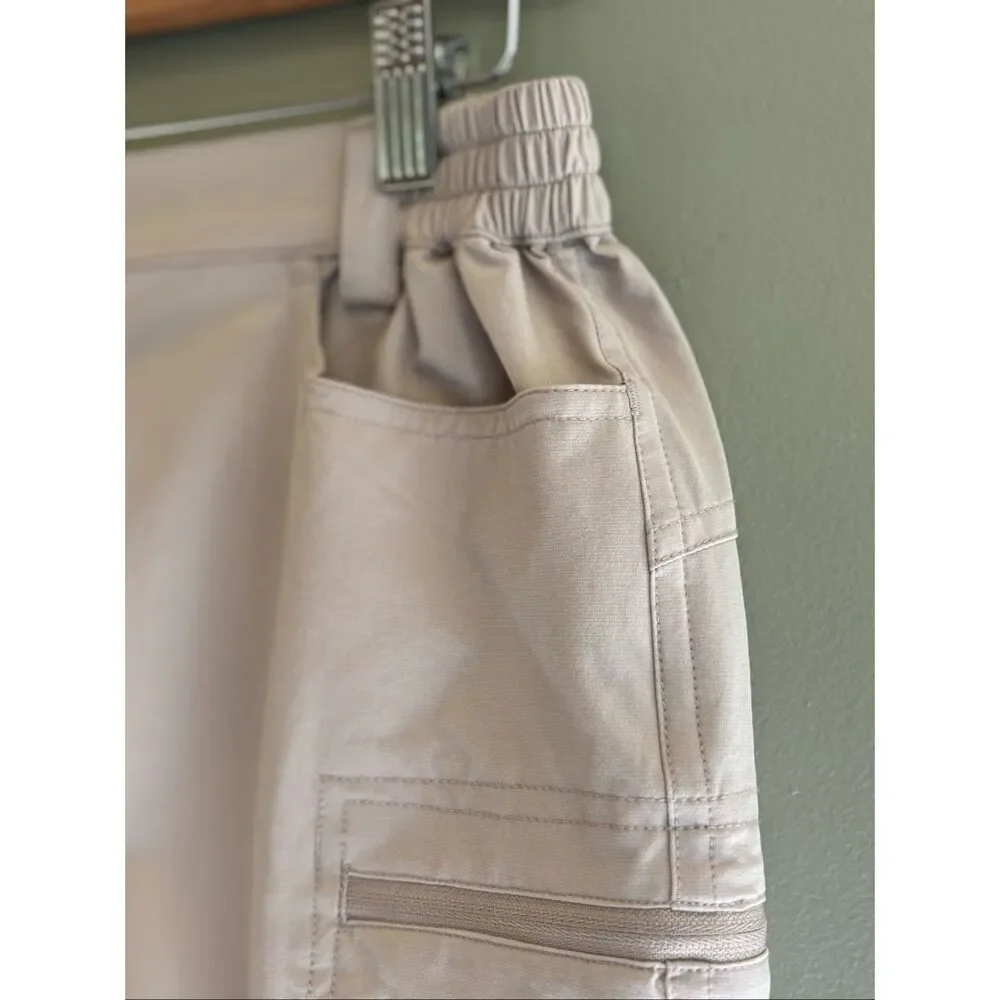 Willit NWT S tan cargo nylon activewear stretchy shorts